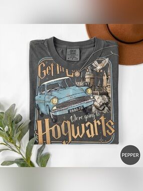 Magic Wizard Castle Owl Bookish Pepper Comfort Colors Graphic Tee